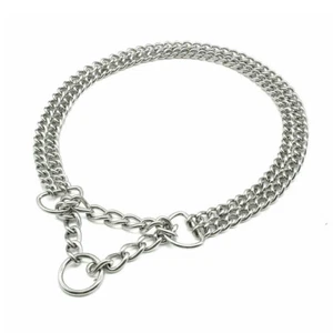 Hundekette robust Kettenhalsband Kette Hund Zugstop Halsband Würger Doppelkette - Bild 1 von 1