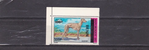 Benin rare overprint mnh stamp sloughi dog 2008 Cover