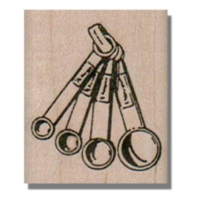 Установленный резиновый штамп, измерительные ложки, приготовление пищи, выпечка, выпечка, приготовление пищи, кухня, sm - Изображение 1 из 2