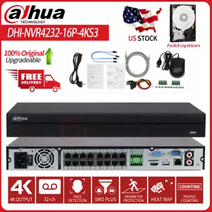 Dahua NVR4216-16P-4KS3 16Channels 16PoE 2SATA Wizsense NVR ( 2TB 4TB 6TB HDD ) - Picture 1 of 13