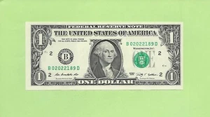 2009 ..UNCIRC 1 $ B 0202 2189 D .... 2009 1 $ B-D SCHÖNE NOTE FRN - Bild 1 von 2