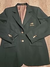Keeneland EmeraldGreen Blazer Size 8R Full Sleeve Women's Easy Travel with Scarf