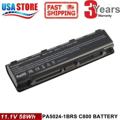 Laptop Battery For TOSHIBA Satellite C55-A5281 C55Dt-A5250 C55D-A5240NR - Image 1 of 4