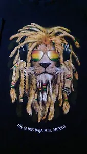 NUEVA CAMISETA RASTA LION DJ Gafas Negra Sólida TALLA MEDIANA México NUEVA SIN ETIQUETAS - Imagen 1 de 4