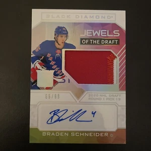 Braden Schneider Black Diamond Jewels Of The Draft /99 GAME USED!! RPA 💎🔥💎🔥 - Picture 1 of 10