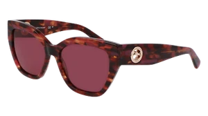 LONGCHAMP LO741S 606 TEXTURED RED 55/17/140 FEMALE Sunglasses - Picture 1 of 3