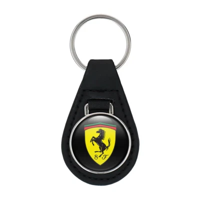 Leder Schlüsselanhänger Ferrari Premium-Qualität Schlüsselhalter Autozubehör