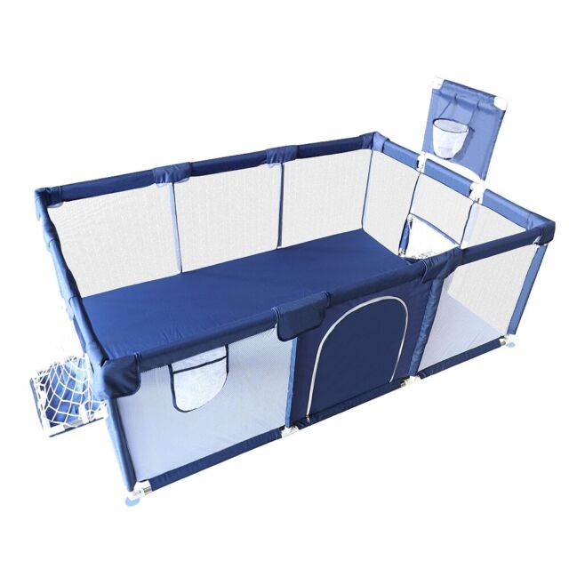 Pamo Babe Cuna portátil con colchón, parque infantil plegable con bolsa de  transporte (azul)