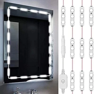 ZYK Led Mirror Lights, Vanity Make Up Strip Light, 10ft Ultra Bright White LED, D...