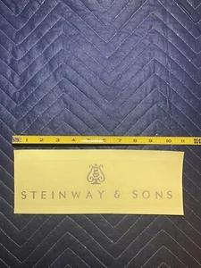 STEINWAY & SONS Grand Piano Fallboard Nickel Brass Decal Logo - Picture 1 of 3