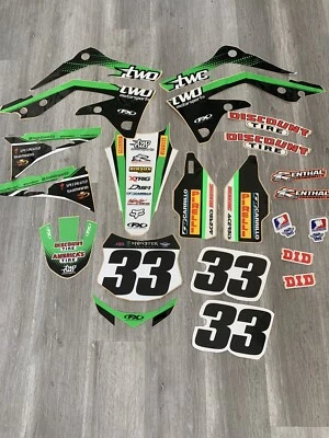 KIT GRÁFICO JOSH GRANT 33 DOS DEPORTES DE MOTOR KAWASAKI KX450F 2013 2014 2015 Foto 1 de 3