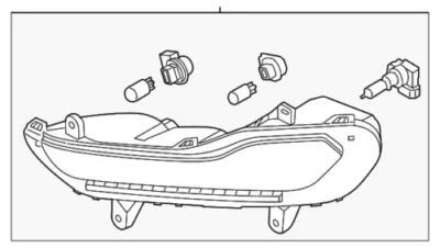 Genuine Ford 2013-2016 Escape Park Fog Lamp Assembly Front Right CJ5Z-13200-C - Image 1 of 2