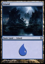 Island (289) - Foil Magic mtg Moderate Play, English Time Spiral x1