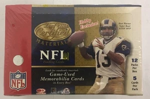 2001 Leaf Certified Materials Football Hobby Box Factory Sealed - Picture 1 of 4