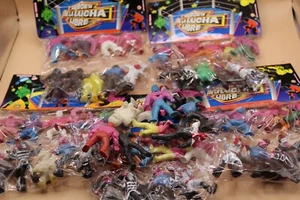 SET 6 BOLSAS MINI LUCHADORES 60 pzas Plastico Lucha Libre Figure Wrestling llm - Picture 1 of 5