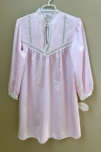 Camisón vintage Ilise Stevens para mujer mediano rosa cinta encaje EE. UU. con etiqueta - Imagen 1 de 8
