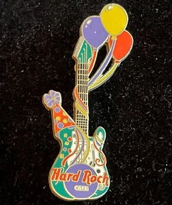 Hard Rock Cafe Geburtstag Party Hut Luftballons Gitarre Mehrfarbig Sammler Pin NEU - Bild 1 von 2