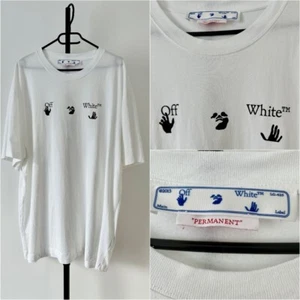 OFF-WHITE Hands Off White Oversize Rundhalsausschnitt T-Shirt Large - Bild 1 von 11