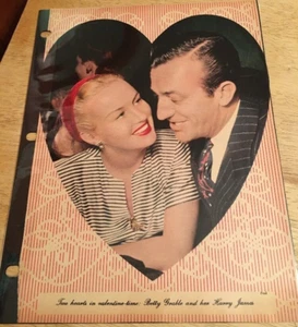 BETTY GRABLE & HARRY JAMES - Página de revista a color vintage - Imagen 1 de 1