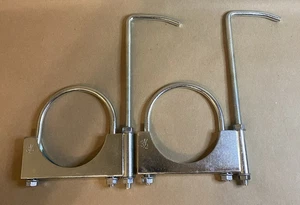 2 Pack Exhaust Clamp With Hanger 3.5" Exhaust Pipe Universal Clamp On Exhaust - Picture 1 of 6