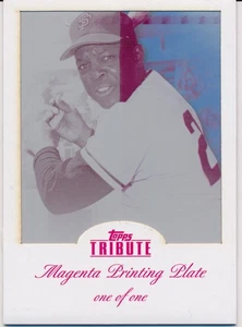 2012 Topps Tribute Willie Mays Magenta Druckplatte #1/1 neuwertig SELTEN - Bild 1 von 2