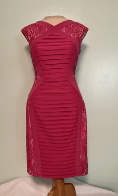 Vestido Vaina Melrose Rosa Sin Mangas Talla 4 Hasta la Rodilla Foto 1 de 4