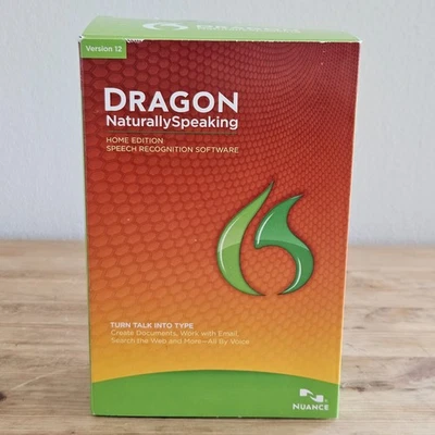 Dragon Naturally Speaking 12 Home Edition Speech Recognition Software w/ Mic NEW - Image 1 of 4