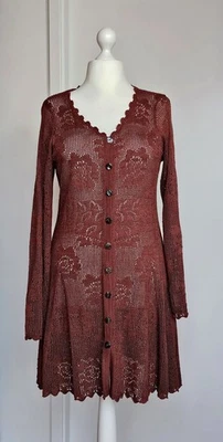 PERUVIAN CONNECTION XL Strickmantel braun neuwertig - Bild 1 von 4