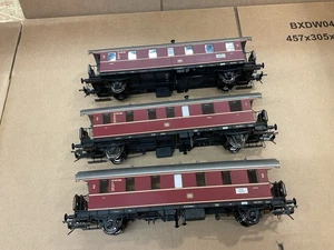 LENZ O GAUGE PASSENGER COACHES CARS WAGONS 3X DB MAROON THUNDERBOX EP.III 41150! - Foto 1 di 12