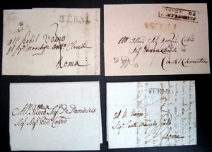 1800er FALT BRIEFMARKENLOSE BRIEFMARKEN Roma Colmo Castel Clementino Antik Ephemera E73 - Bild 1 von 10
