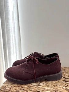 Dr Martens Lester Canvas Burgundy Derby Herren Schnürschuhe Größe UK 12 - einmal getragen - Bild 1 von 5