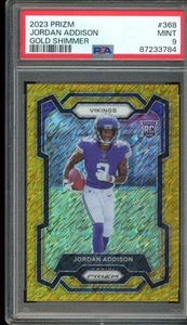 2023 Panini Prizm #368 Jordan Addison Gold Shimmer PSA 9 #/10 - Picture 1 of 1