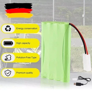 9,6V NiMH Akku 2400mAh Pack Tamiya Stecker mit USB-Ladegerät für RC Auto Drone* - Bild 1 von 15