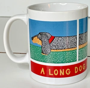 Taza de café Dachshund Weiner 1998 A Long Dog On A Short Walk Stephen Huneck - Imagen 1 de 8