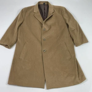 Jos. A. Bank Coat Mens 50R Camel Traditional Fit Wool Blend 3 Button Overcoat - Picture 1 of 8