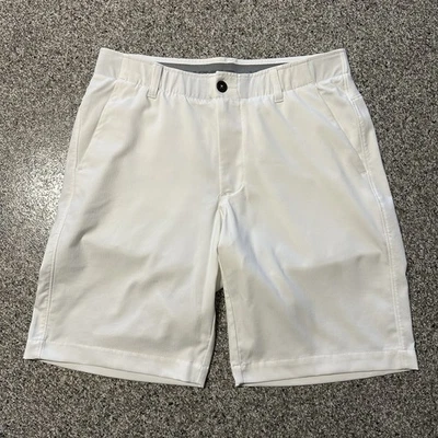 Pantalones cortos de golf Under Armour Showdown para hombre 32 blancos 9,5” frente plano 1309547 Foto 1 de 4