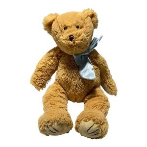 Dakin hellbraun orange Plüsch Teddybär mit blauer Schleife Stofftier - Bild 1 von 7