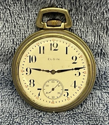 1920 Elgin 7 Jewel Pocket Watch #22112908 - Keystone Case Co - Not Working - Image 1 of 4