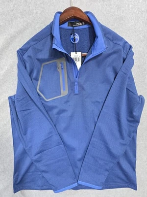 Pullover RLX Ralph Lauren Para Hombre Grande Azul HRBone Jersey 1/4 Cremallera L/S Golf Nuevo con Etiquetas Foto 1 de 4