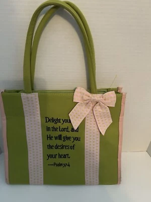 Bible Verse Purse/Tote With Bow - Image 1 of 4