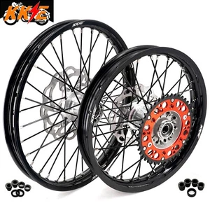 KKE 21/18 Cast Motorcycle Wheels for KTM EXC XCW 125-530CC 2003-2024 Black Spoke - Picture 1 of 13