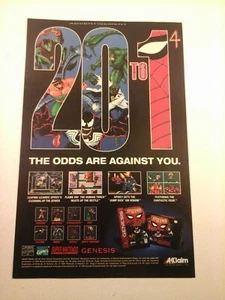 1994 Video Game Print Ad - SPIDER-MAN - 20 To 1 - - SNES GENESIS ACCLAIM - Picture 1 of 1