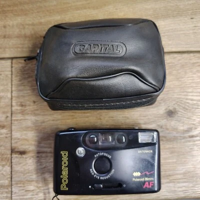 Polaroid 35mm Auto Focus Flash Dateback Camera DX Film Sensing Plus Case Tested - Image 1 of 4