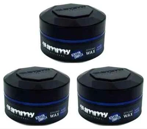 3x NEW Diamond Series Fonex HARD FINISH BLUE Hair Styling Gummy Wax 150ml - Picture 1 of 5