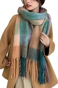 Winter Women Warm Scarf Long Shawl Large Scarves Cold Weather Thick Blanket S... - Picture 1 of 5