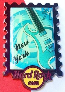 2013 Hard Rock Cafe Nueva York Sello City Estatua de la Libertad y Guitarra Pin Le - Imagen 1 de 1