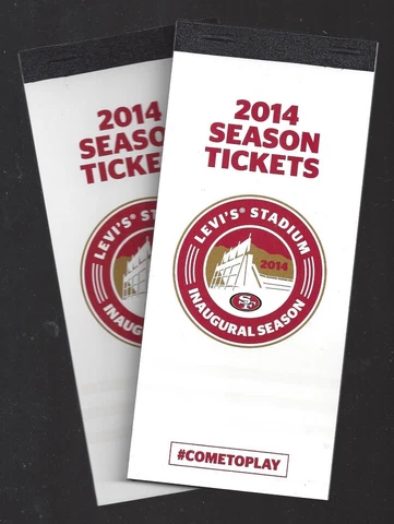 DEBUT SEASON AT LEVI - 2014 NFL SAN FRANCISCO 49ERS FULL FOOTBALL TICKET BOOK Cover