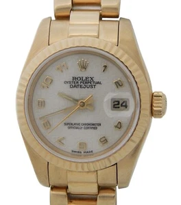 Rolex Datejust President 179178 Ladies Solid 18K Yellow Gold Watch Ivory Dial - Picture 1 of 6