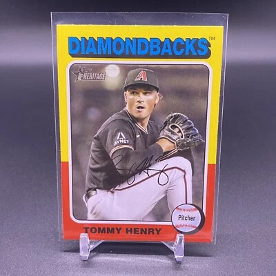 SP! 🚨2024 Topps Heritage Tommy Henry Arizona Diamondbacks Short Print #90 - Image 1 of 2
