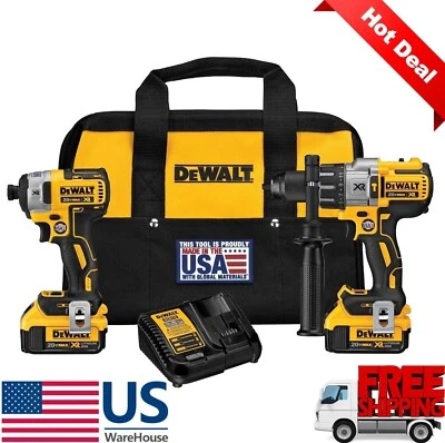DEWALT DCK299M2 20V MAX XR Taladro percutor inalámbrico sin escobillas/combo de 2 herramientas de impacto Foto 1 de 4